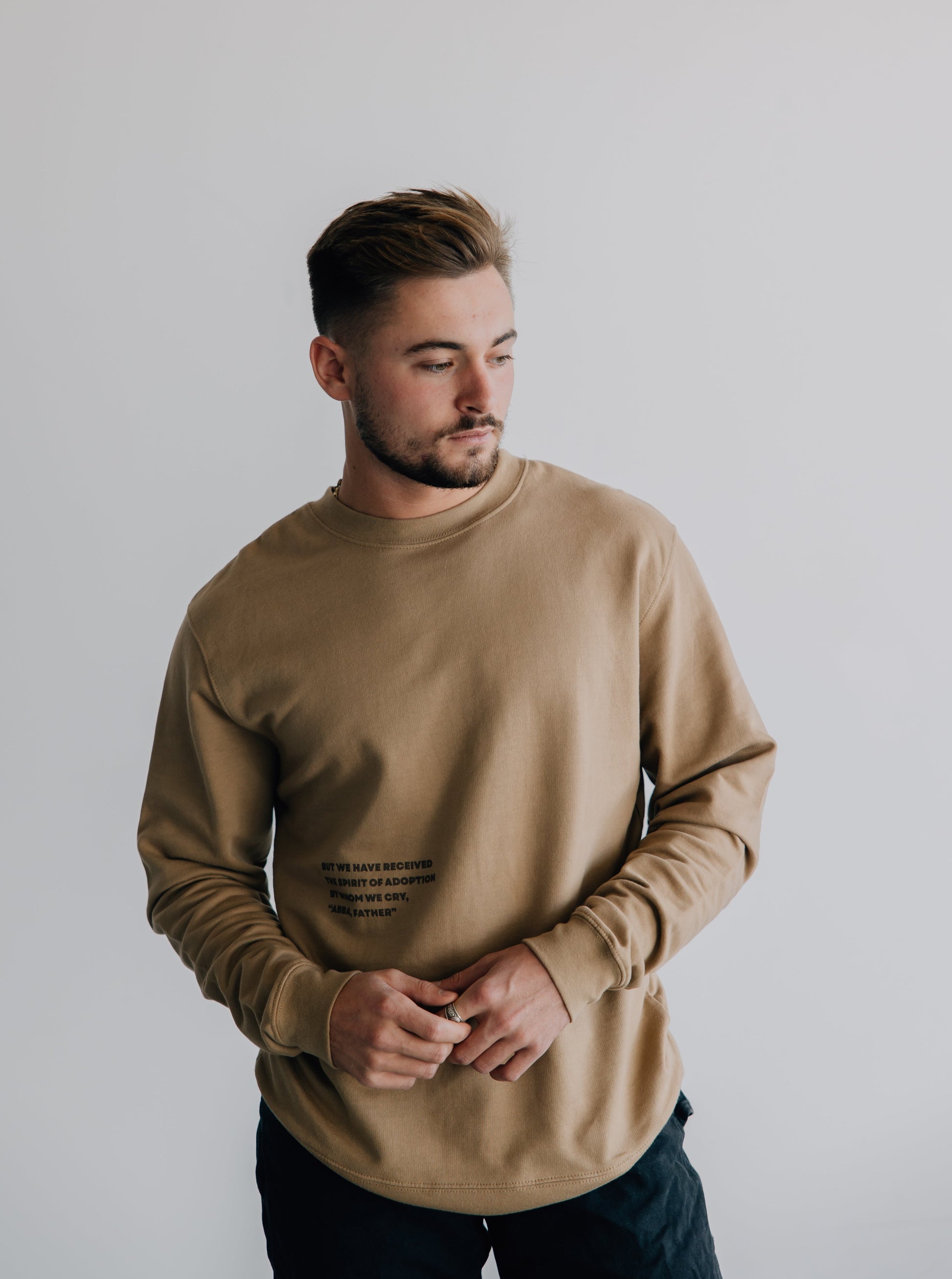 Neutral Christian Clothing Apparel Brand Crewneck Outfit