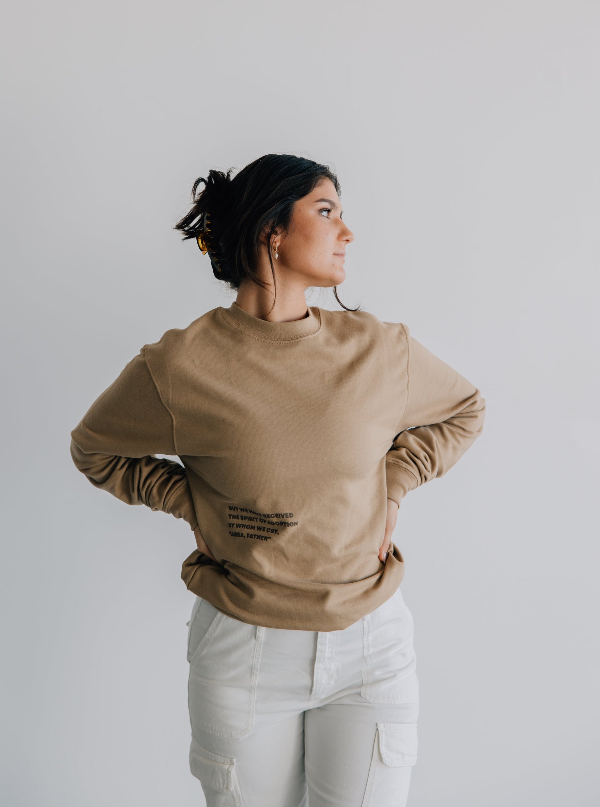 Neutral Christian Clothing Apparel Brand Crewneck Outfit